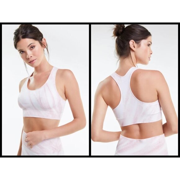 💕WILDFOX💕 Cindy Sports Bra ~ Rose Marble Large L NWOT - Picture 1 of 13